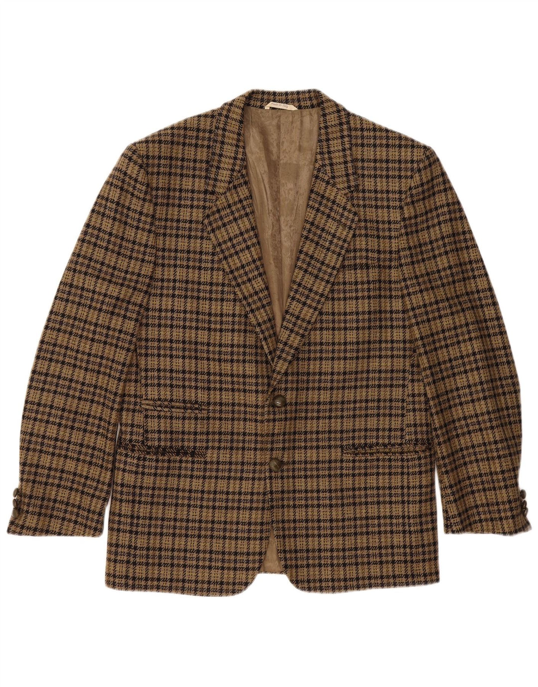 Luigi Botto Muški sako sa 2 gumba UK 40 Velika smeđa vunena hrskava zuba