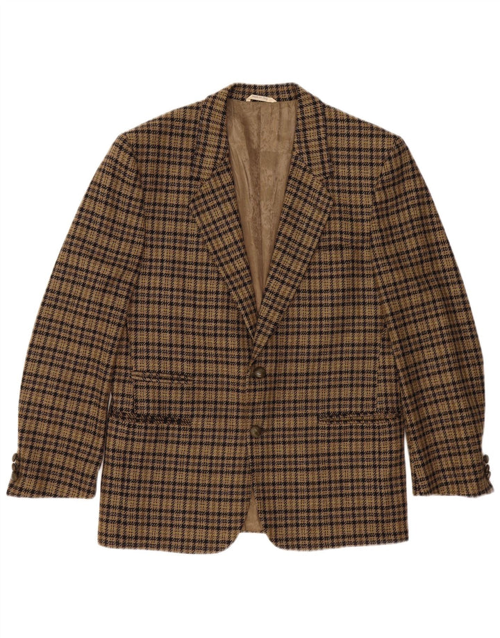 Luigi Botto Muški sako sa 2 gumba UK 40 Velika smeđa vunena hrskava zuba