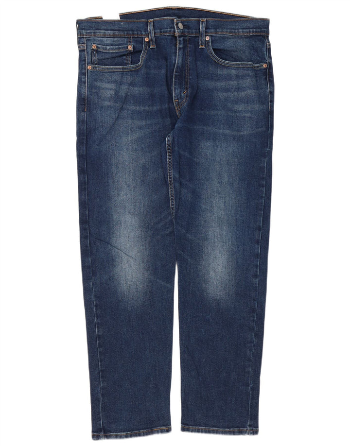 Levi's Mens 502 Regular Tapered Jeans 36 L30 Plavi pamuk