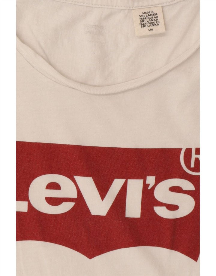 LEVI'S majica kratkih rukava s grafičkim motivima UK 14 velika bijela