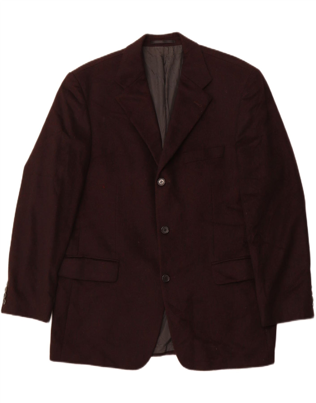 HUGO BOSS Muška jakna sa 3 gumba UK 40 Large Burgundy Djevičanska vuna