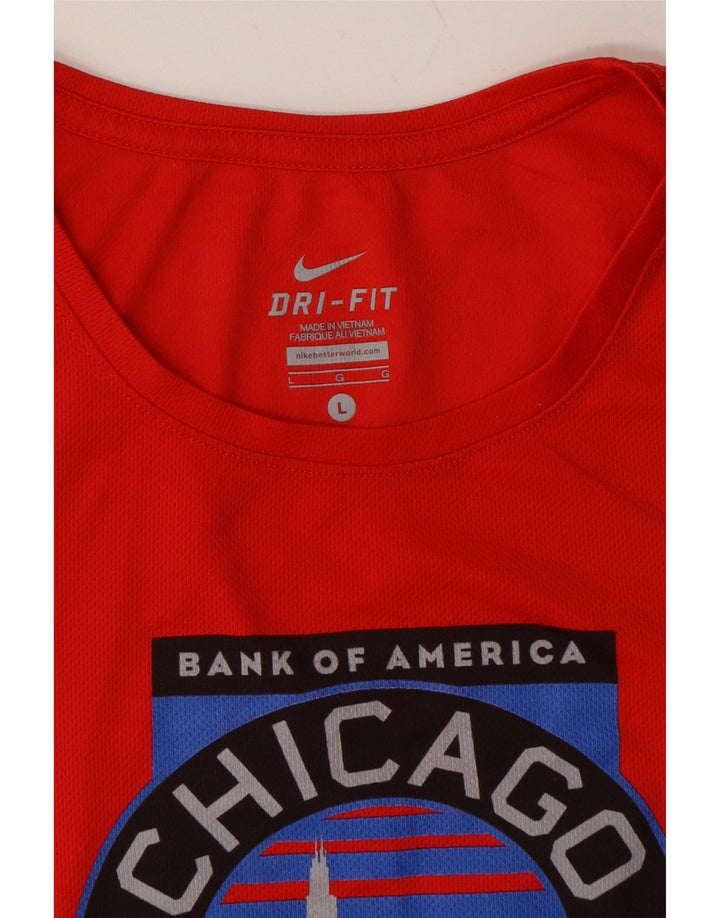 NIKE Boys Chicago Graphic T-Shirt Top 12-13 Years Large Red Polyester Vintage Nike and Second-Hand Nike from Messina Hembry 