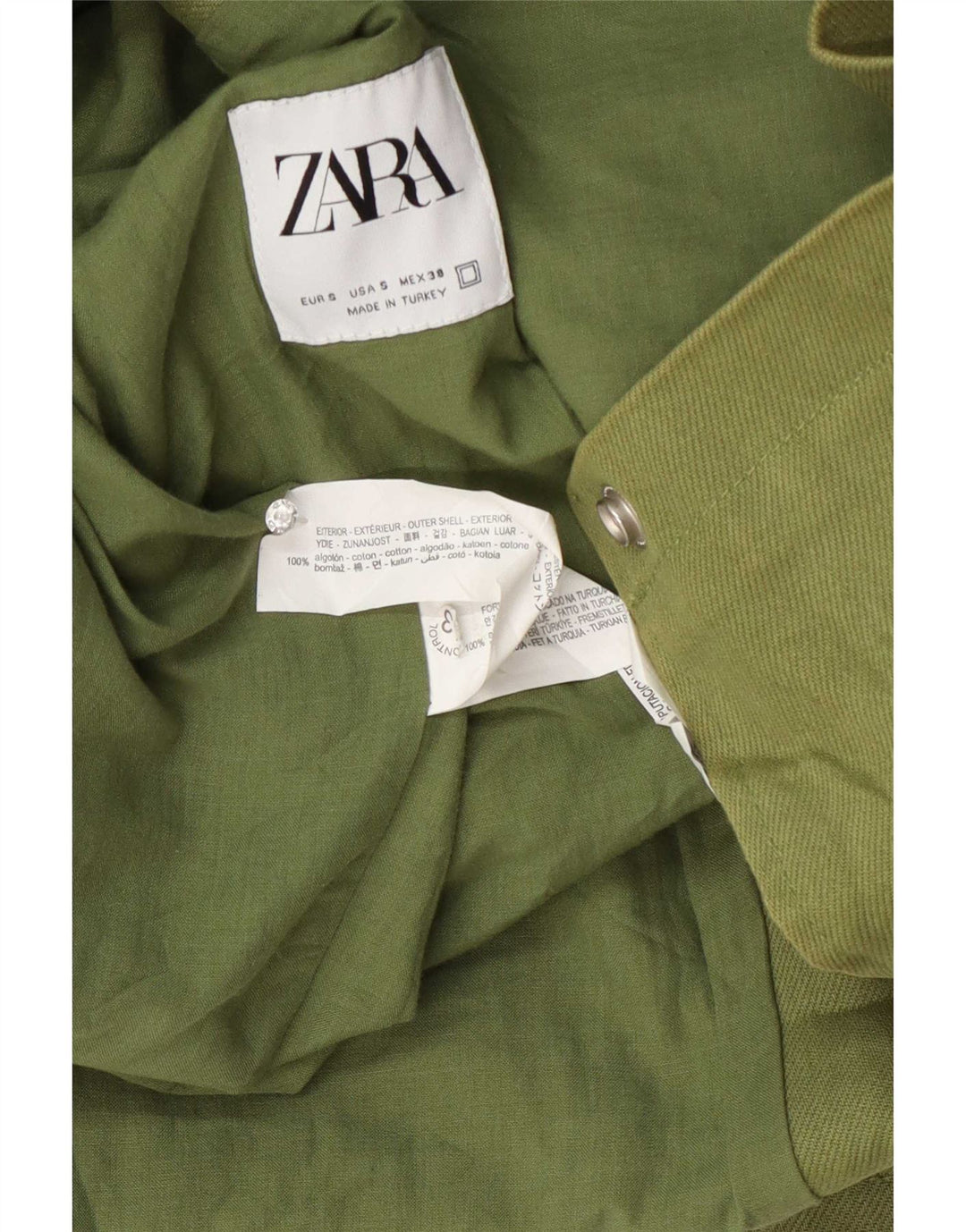 Zara muška bomber jakna UK 36 Mali zeleni pamuk