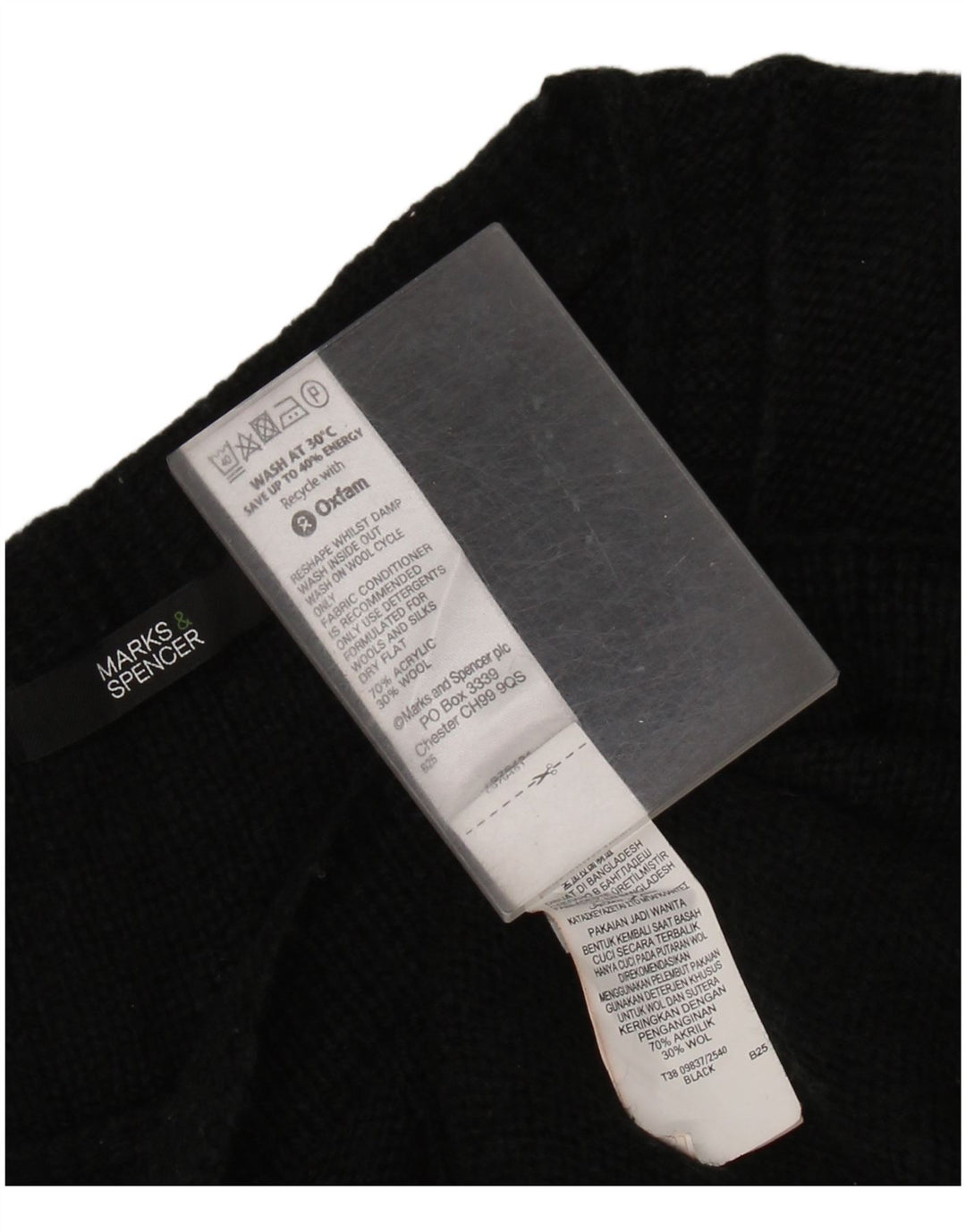 Ženska džemper haljina Marks & Spencer UK 14 Srednje crni akril