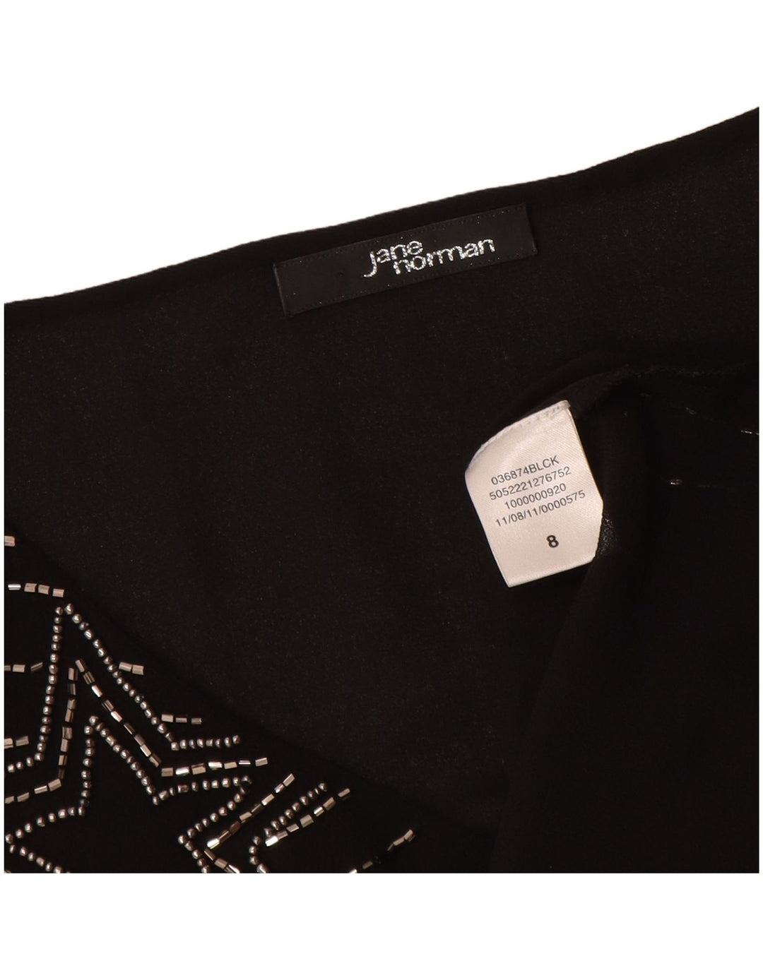 JANE NORMAN Ženska majica bez rukava UK 8 Mala crna na pruge