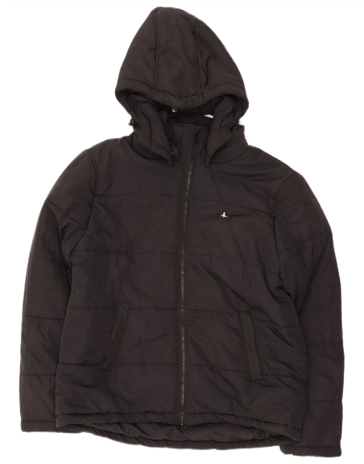 Jack Wills muška podstavljena jakna s kapuljačom UK 42 XL crni poliester