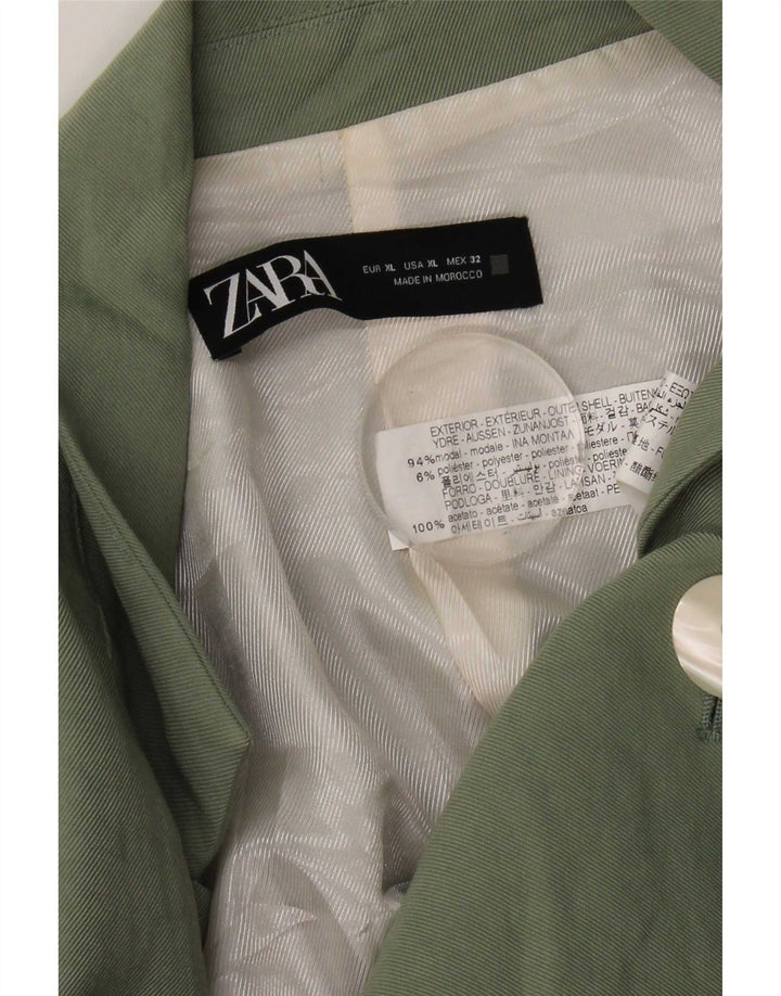 Zara ženski sako sa 1 gumbom UK 18 XL zeleni modal