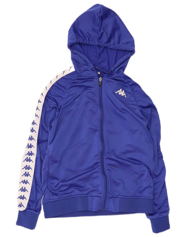 KAPPA ženski džemper s kapuljačom s patentnim zatvaračem UK 10 Small Blue Colourblock