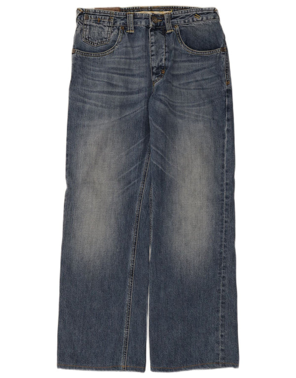 Fat Face Mens Wide Leg Jeans W30 L29 Blue Cotton