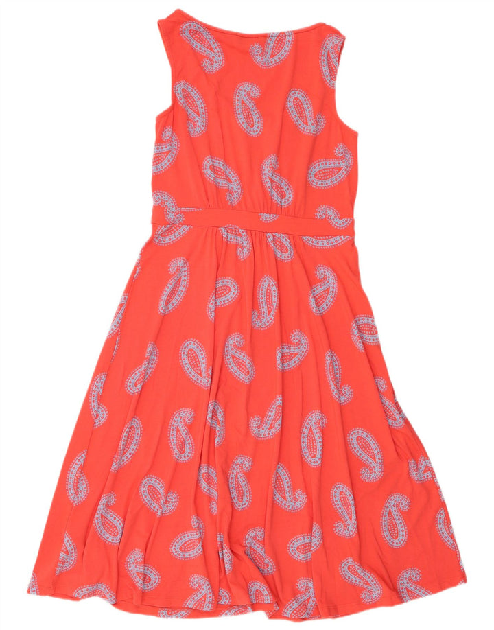 BODEN ženska duga haljina A-kroja bez rukava UK 12 Srednje crvena paisley viskoza