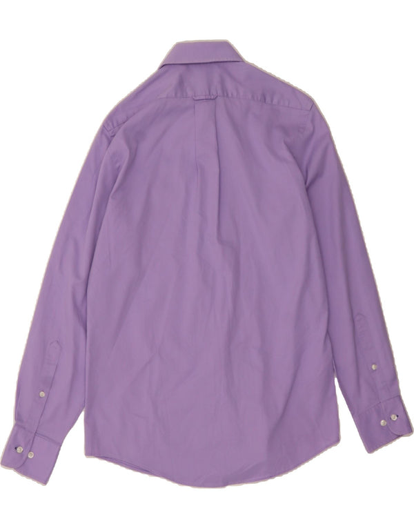 IZOD Mens Slim Fit Shirt Size 14 1/2 Small Purple