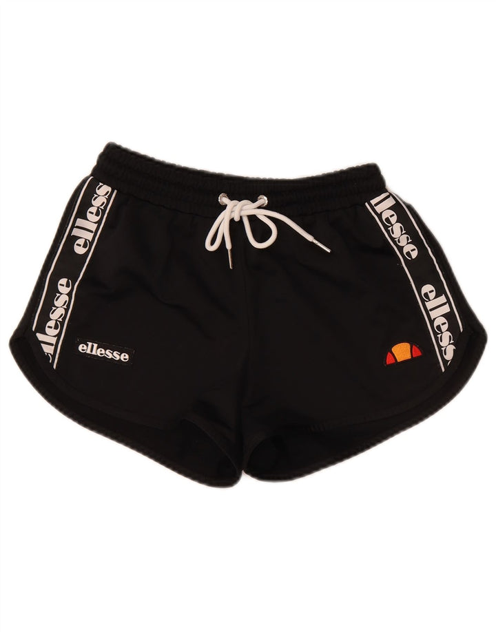Ellesse Ženske grafičke sportske kratke hlače UK 8 Male crne