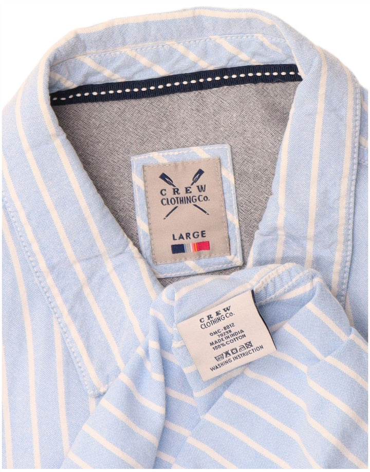 CREW ODJEĆA Muška pamučna košulja s velikim plavim prugama
