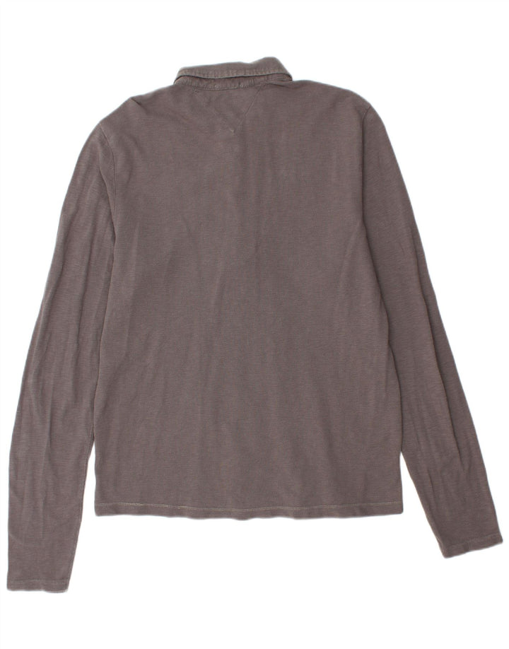 TOMMY HILFIGER Muška polo majica dugih rukava XL siva s grafikom