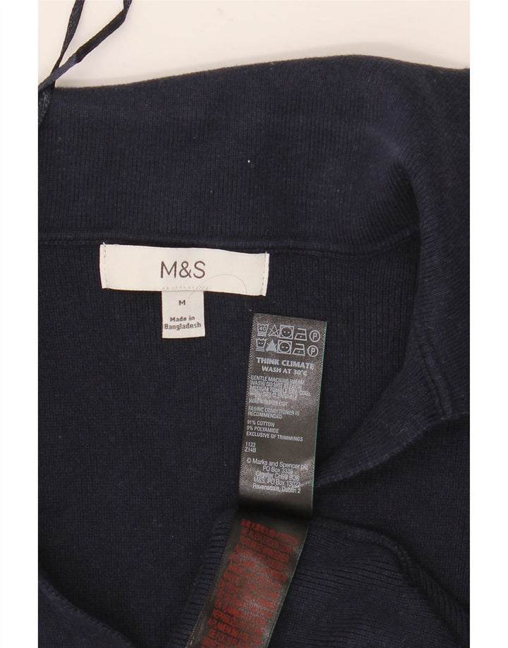 Marks & Spencer ženska polo majica UK 12 srednje tamnoplavi pamuk