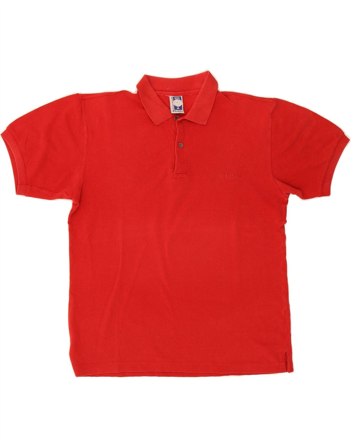 LOTTO Mens Polo Shirt Large Red Cotton Vintage Lotto and Second-Hand Lotto from Messina Hembry 