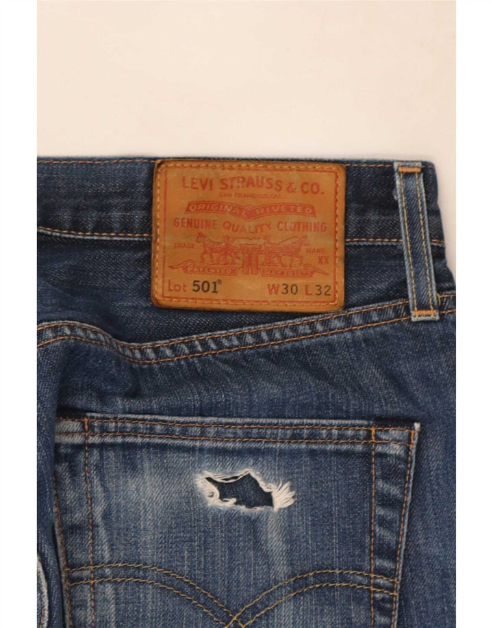 Levi's muške 501 ravne traperice W30 L32 plavi pamuk