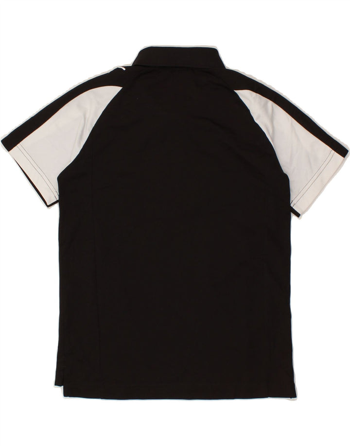 PUMA Boys Polo Shirt 9-10 Years Medium  Black Colourblock Polyester Vintage Puma and Second-Hand Puma from Messina Hembry 
