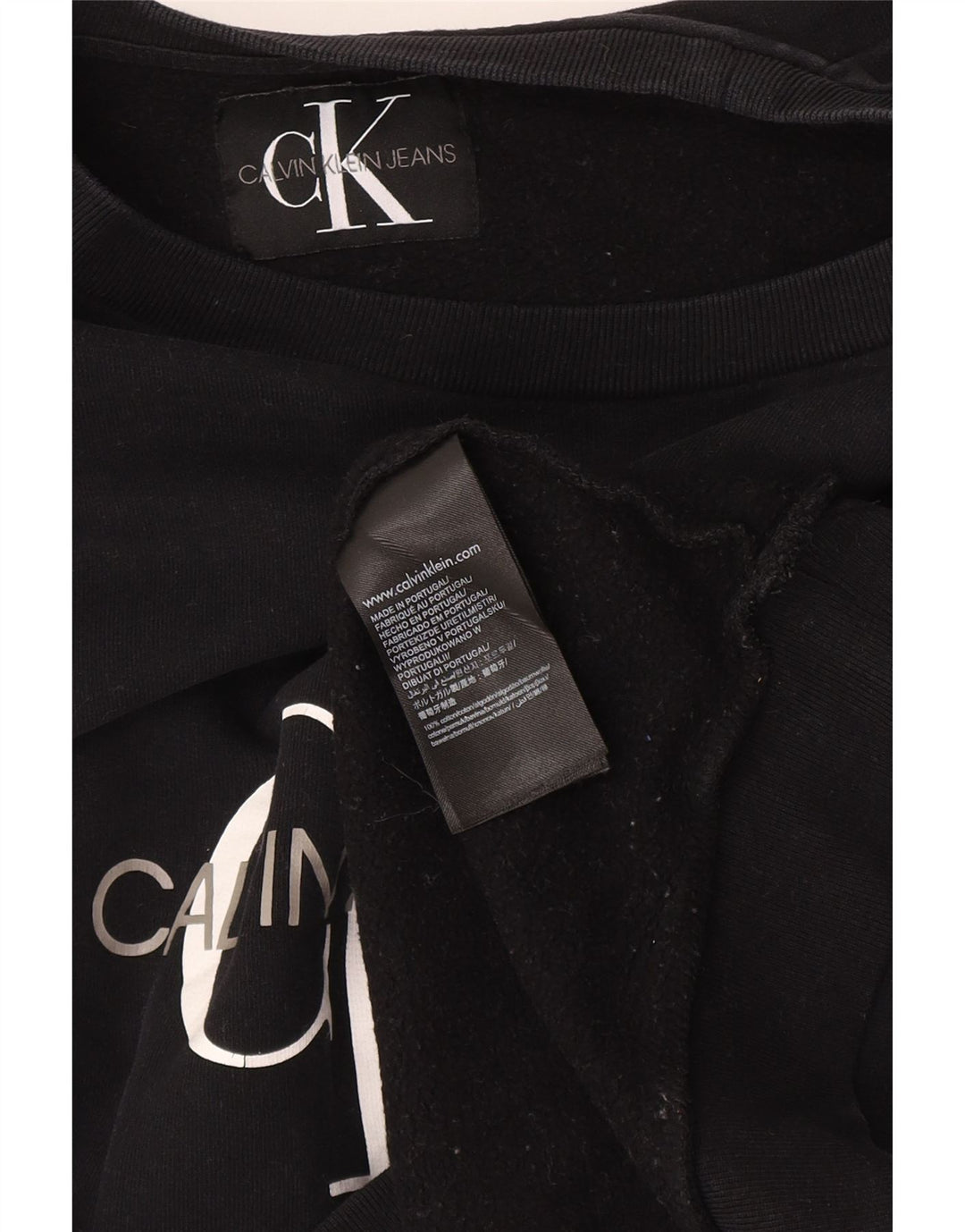Calvin Klein Jeans ženski džemper s grafičkim motivima UK 12 srednje crna