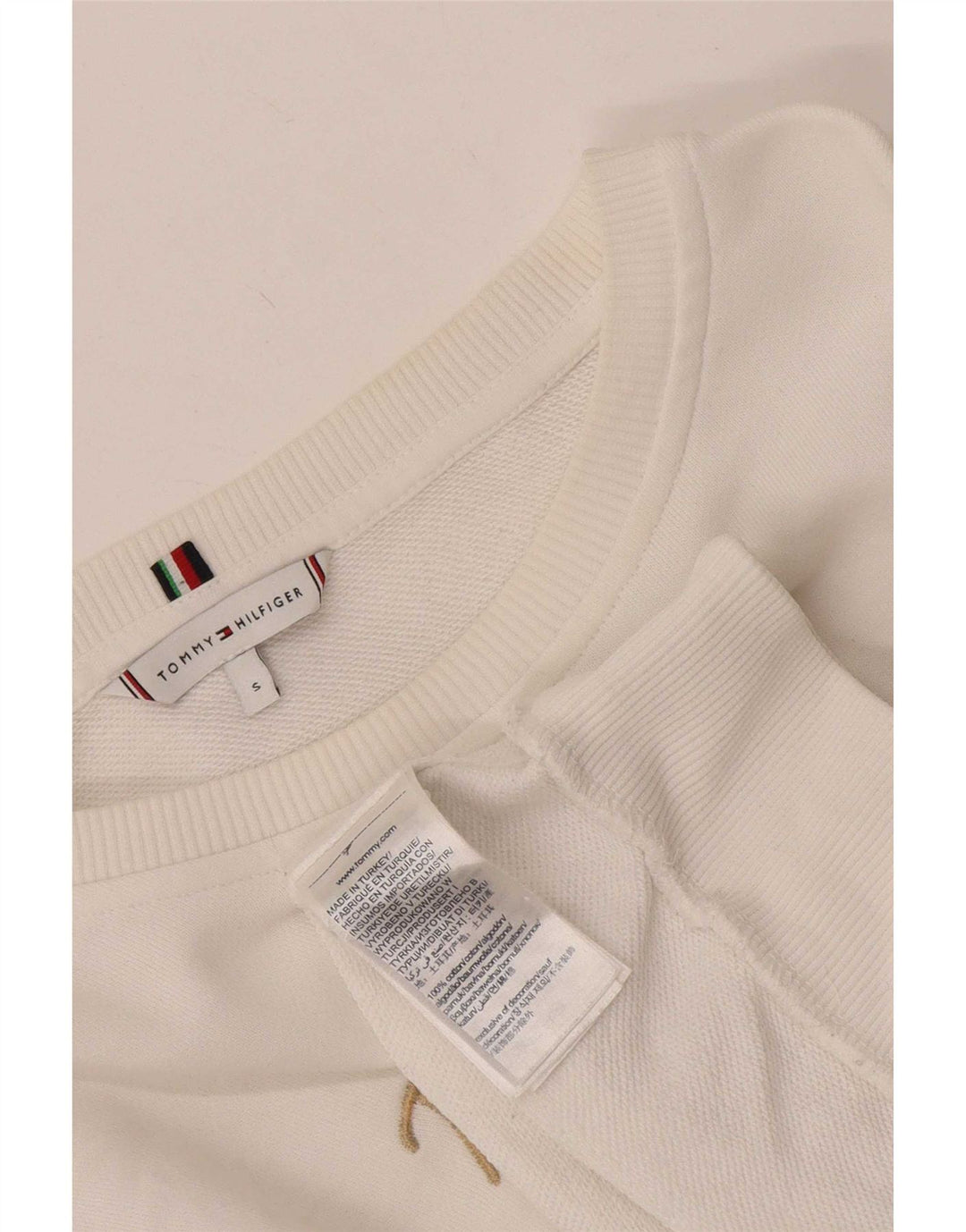 Tommy Hilfiger Ženska majica s velikim grafičkim motivom UK 10 Mala bijela
