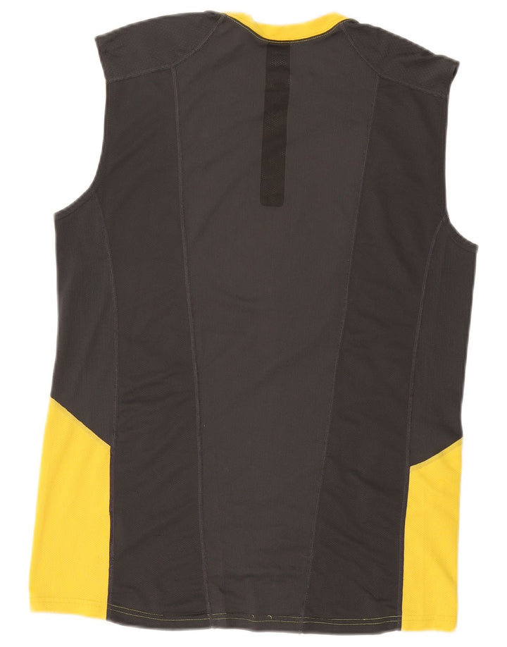 Nike Dri Fit Vest Top Small Yellow Colourblock Poliester