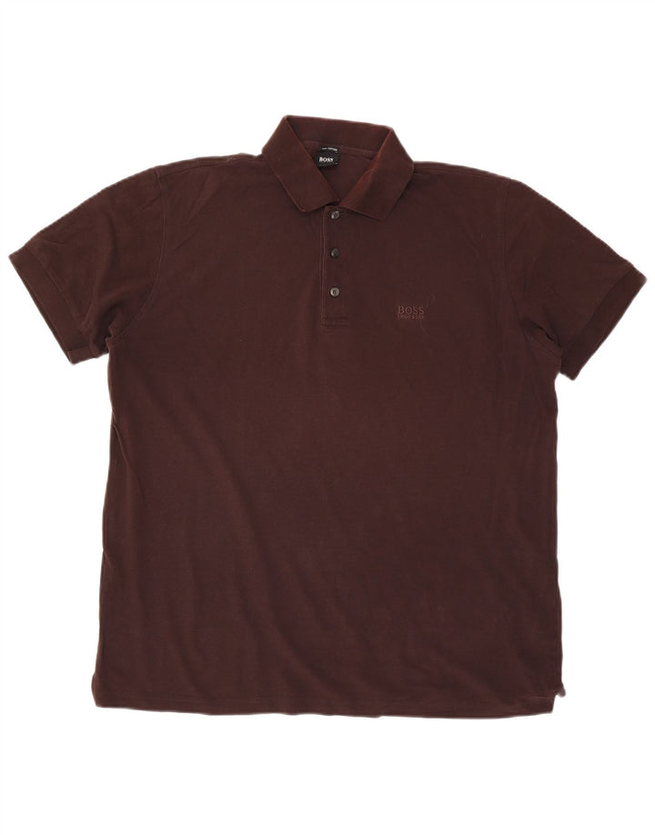 Hugo Boss muška polo majica velika smeđa pamuk