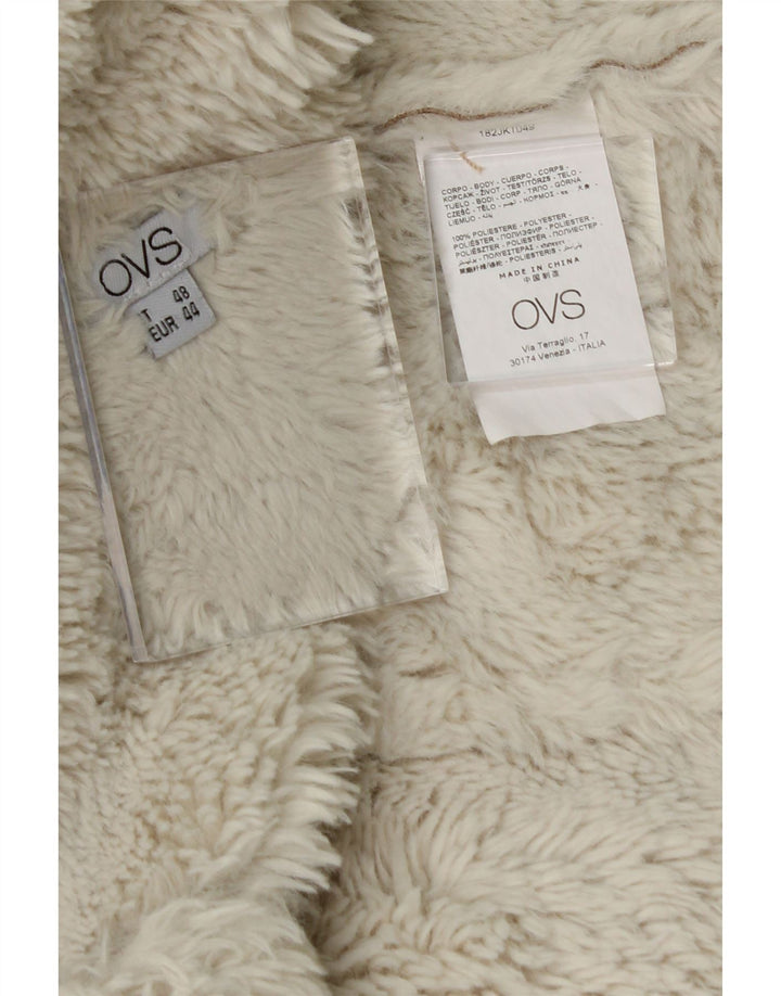 OVS Womens Sherpa Jacket IT 48 XL Beige Polyester Vintage OVS and Second-Hand OVS from Messina Hembry 