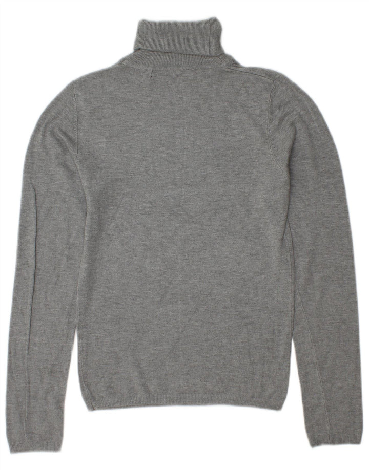 Zara ženski pulover s rol izrezom UK 10 Small Gray Rayon