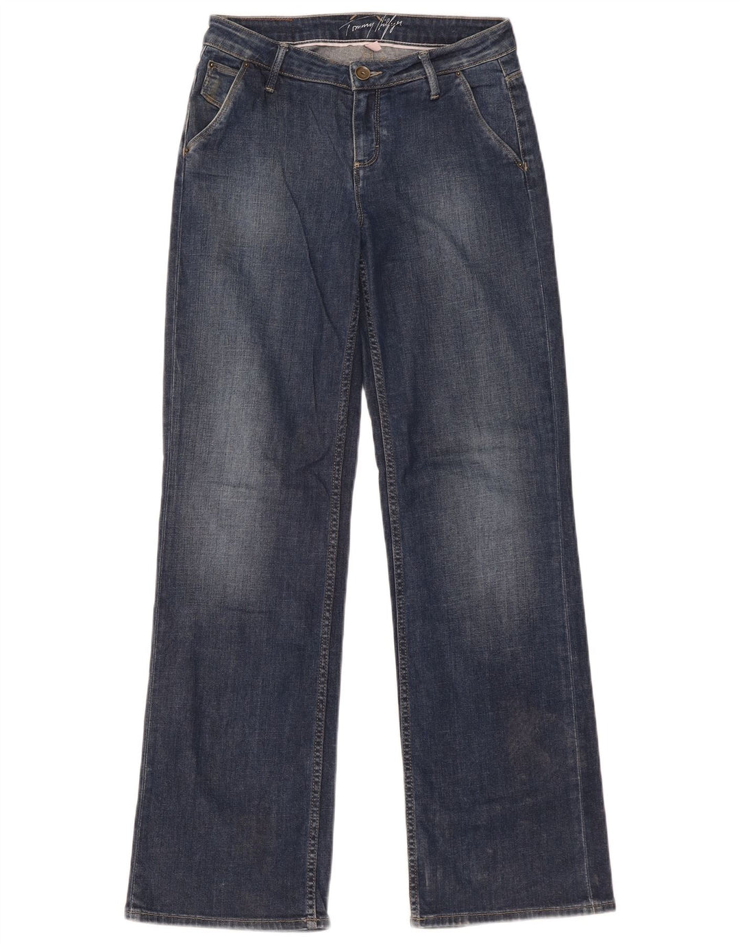 TOMMY HILFIGER Ženske traperice Bootcut W27 L32 Plavi pamuk