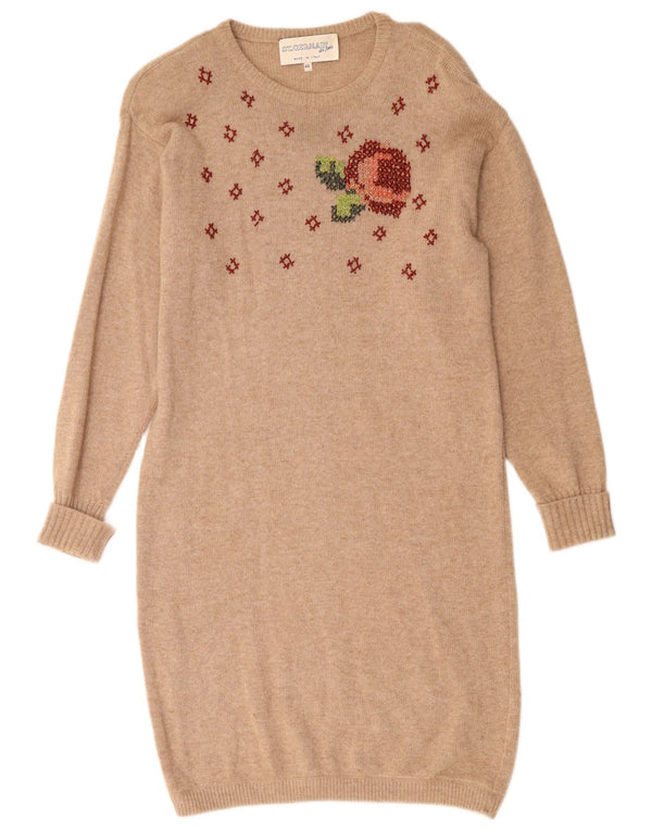 ST. GERMAIN Ženska džemper haljina dugih rukava EU 46 XL Bež Angora