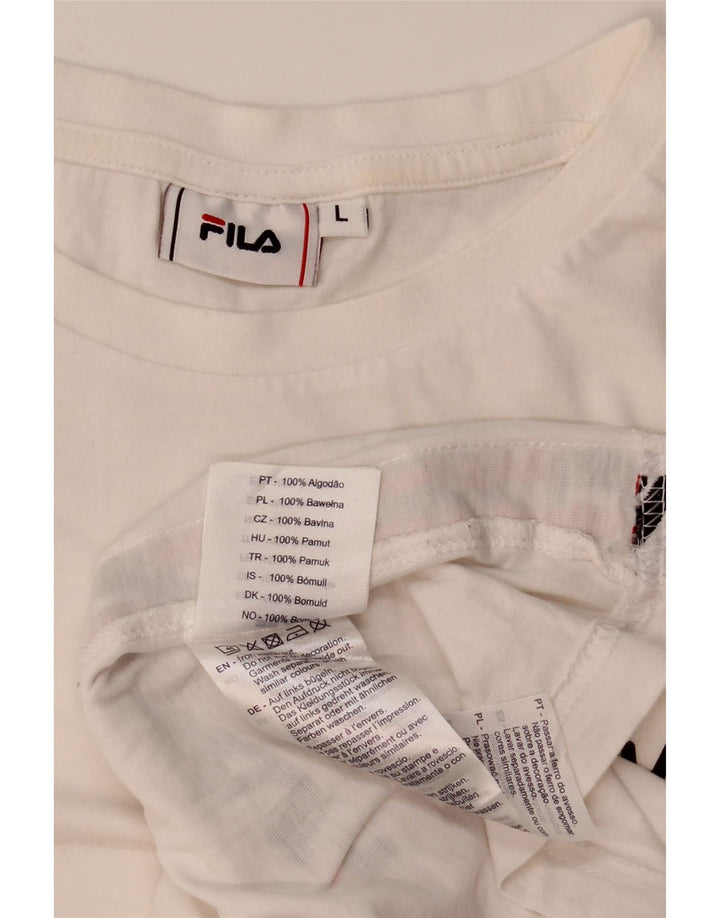 Fila muška majica kratkih rukava s grafičkim motivima, veliki bijeli pamuk