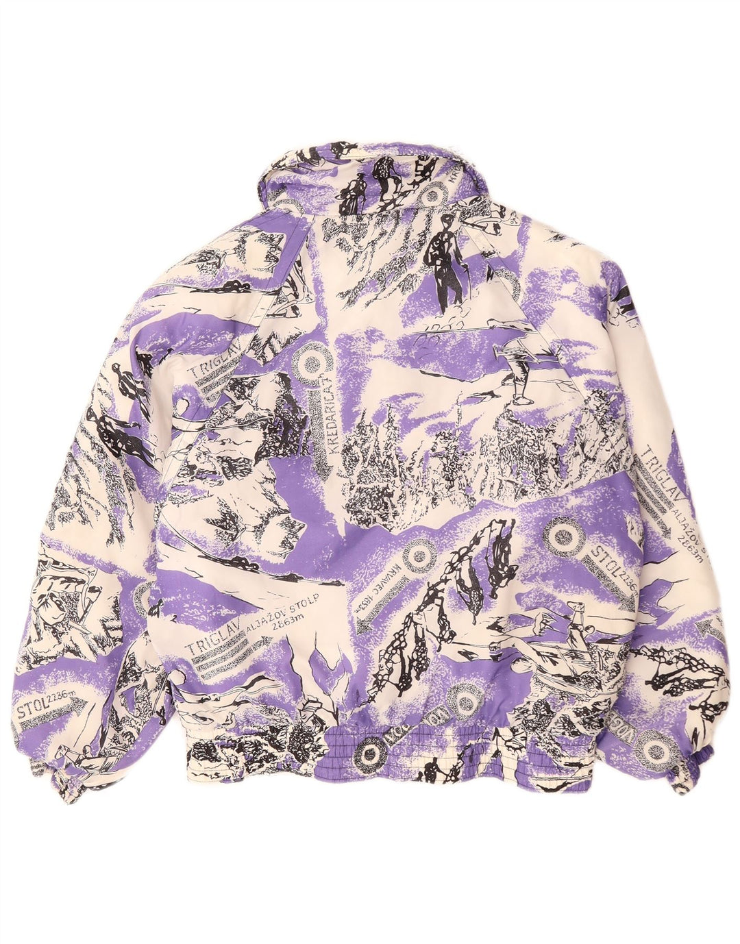 YASSA ženska skijaška jakna s grafičkim motivima UK 18 XL Purple Colourblock