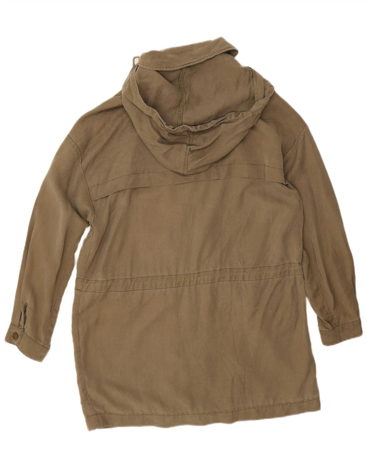 Zara ženska prevelika parka jakna s kapuljačom UK 14 srednje kaki boje