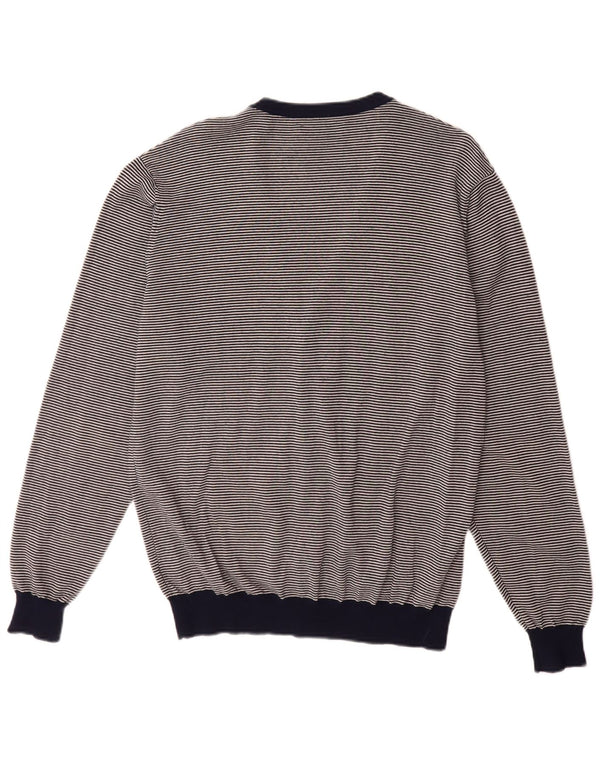 FRED PERRY Muški kardigan pulover XL mornarsko plava merino vuna na pruge