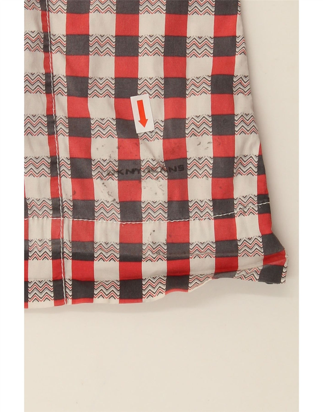 DKNY Mens Short Sleeve Shirt Medium Red Check Cotton Vintage Dkny and Second-Hand Dkny from Messina Hembry 