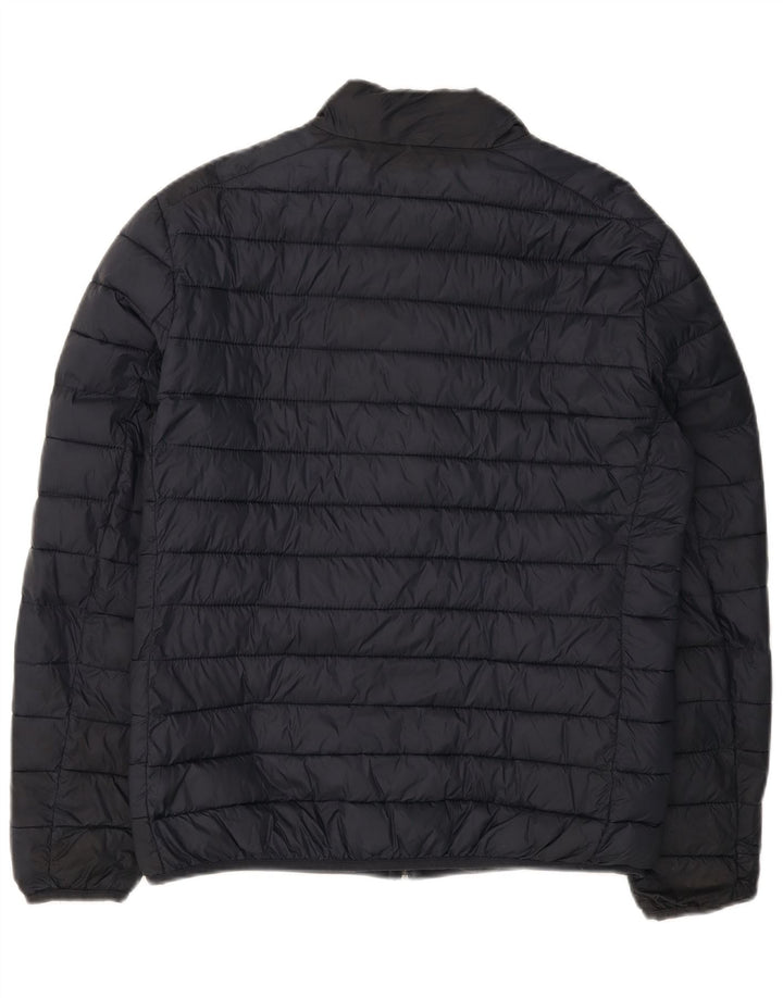 ZARA Mens Padded Jacket UK 40 Large Navy Blue Nylon Vintage Zara and Second-Hand Zara from Messina Hembry 