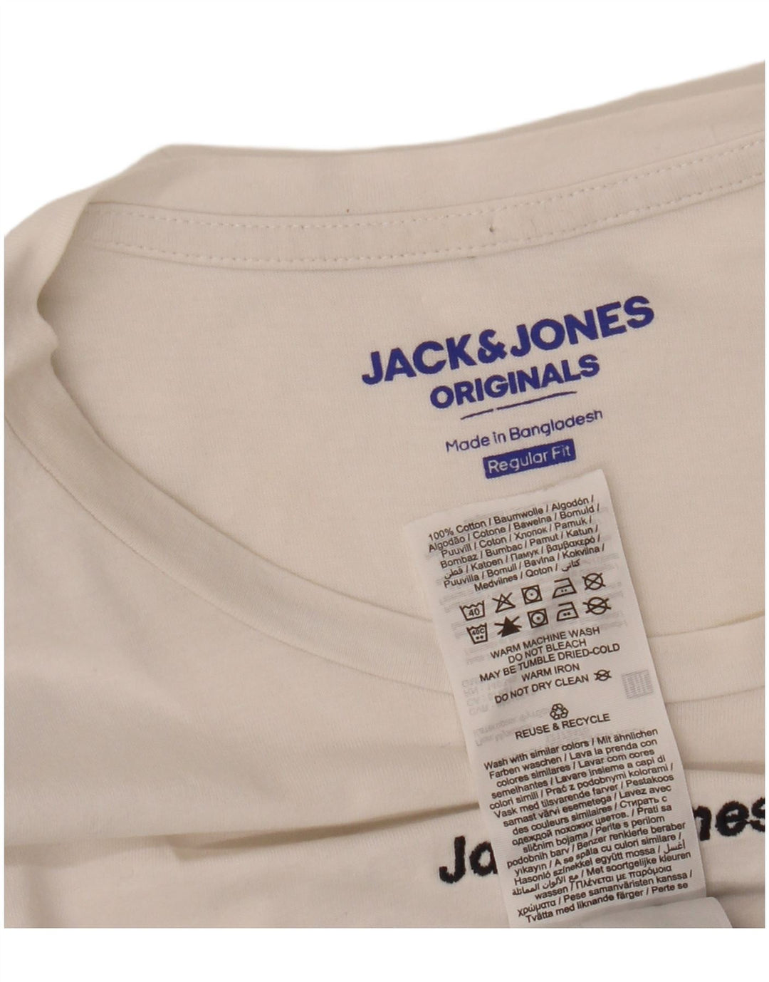 JACK & JONES Originalna muška majica kratkih rukava Mali bijeli pamuk u blokovima boja