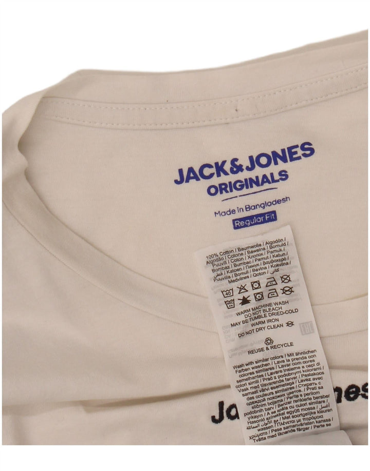 JACK & JONES Originalna muška majica kratkih rukava Mali bijeli pamuk u blokovima boja