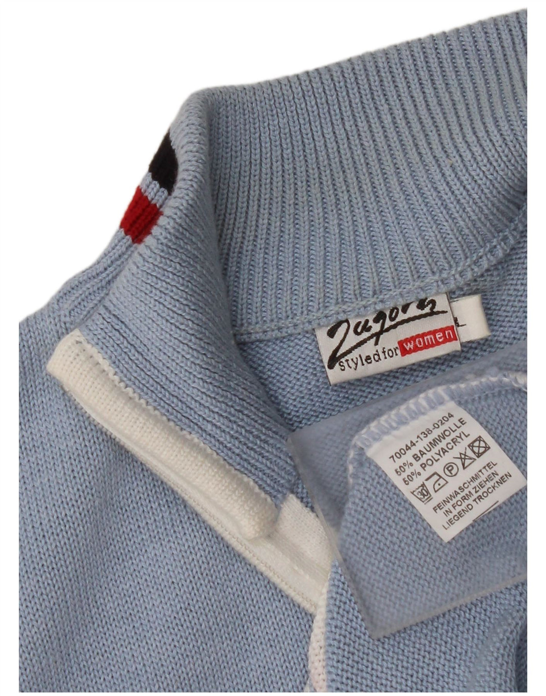 VINTAGE ženski kardigan pulover bez rukava UK 16 velikih plavih blokova