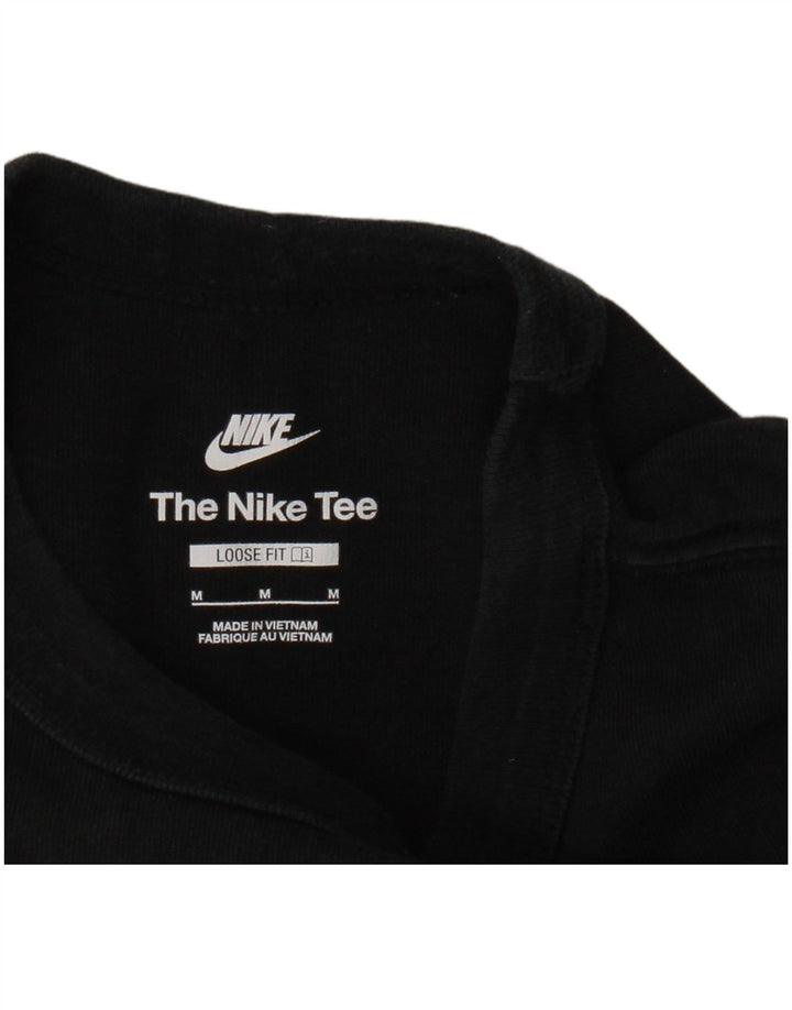 NIKE Muška široka majica srednjeg kroja, crni pamuk