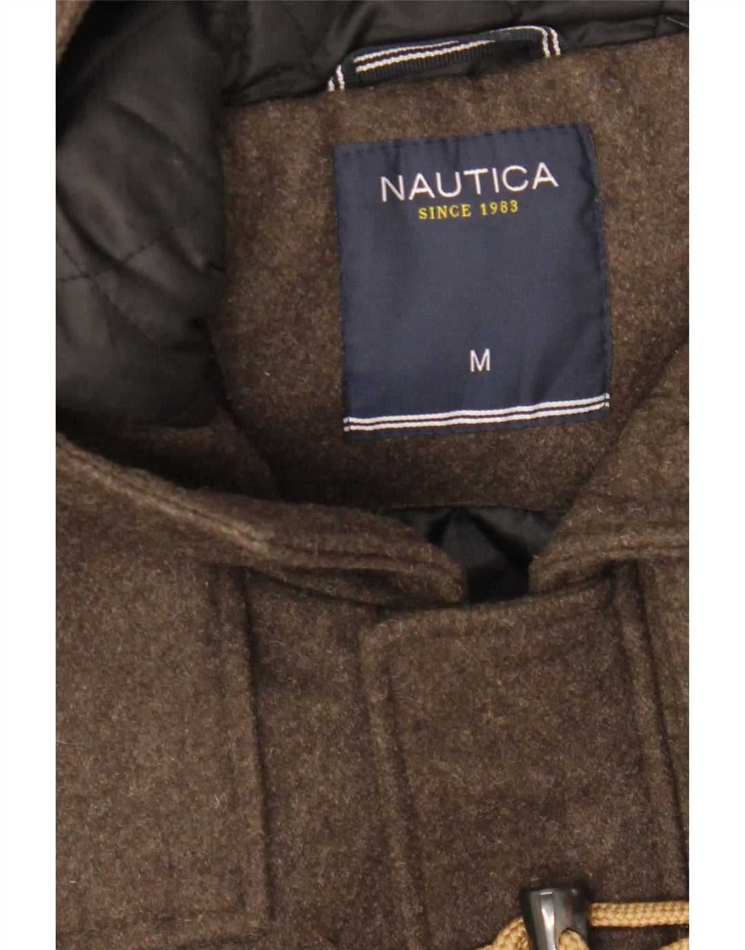 Nautica muški duffle kaput s kapuljačom UK 38 srednje smeđa vuna