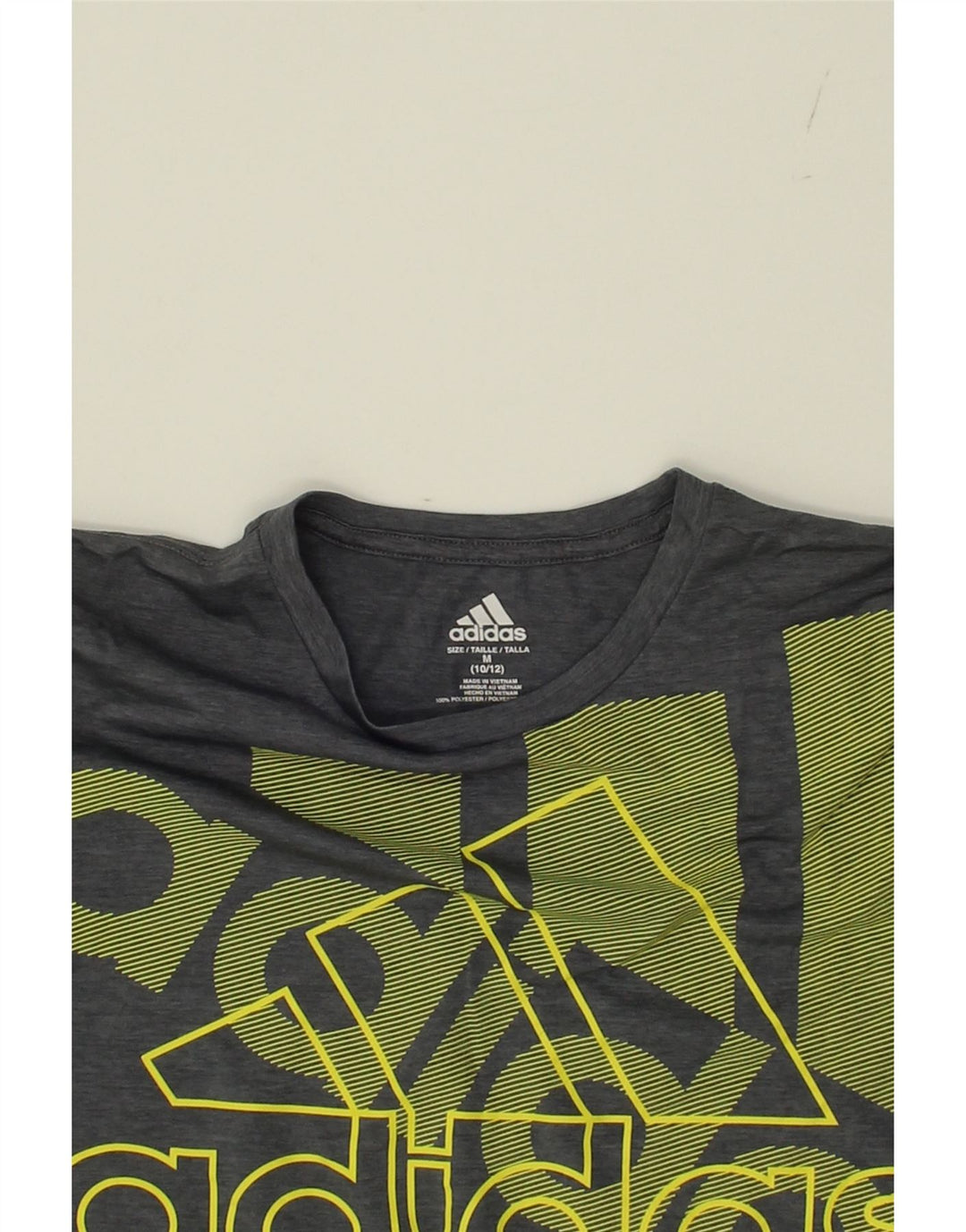ADIDAS Boys Graphic T-Shirt Top 10-11 Years Medium Grey Polyester Vintage Adidas and Second-Hand Adidas from Messina Hembry 