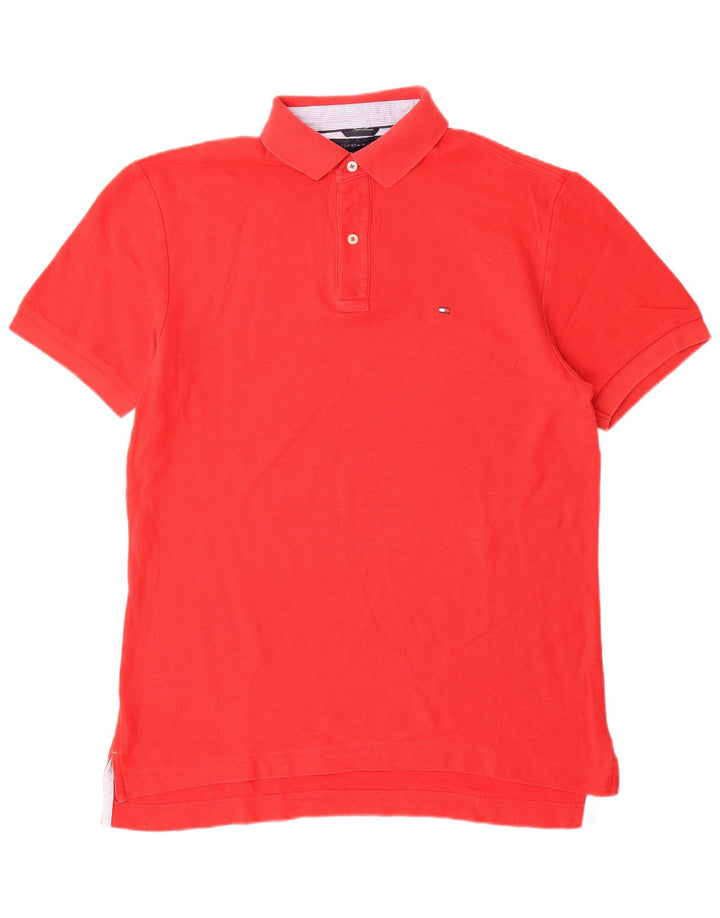 TOMMY HILFIGER Muška polo majica srednje crvene boje od pamuka