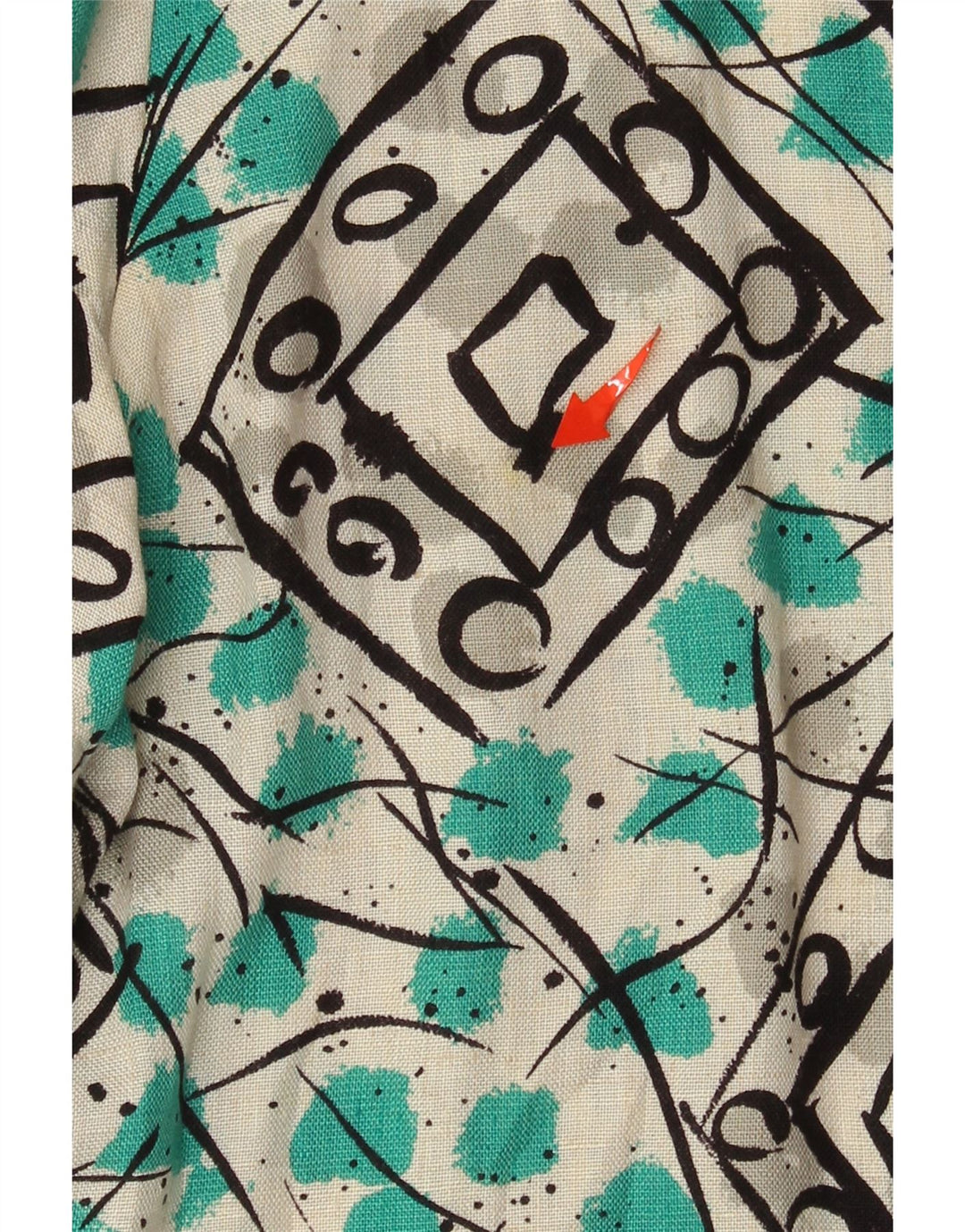 Vintage ženska kratko košulja bluza UK 12 srednje raznobojna geometrijska