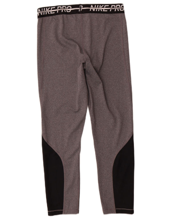 Nike ženske Dri Fit grafičke tajice UK 14 srednje sive boje