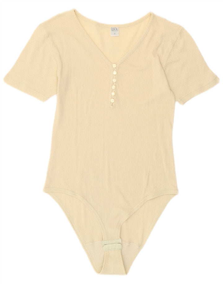 Vintage ženski bodi UK 8 Small Off White
