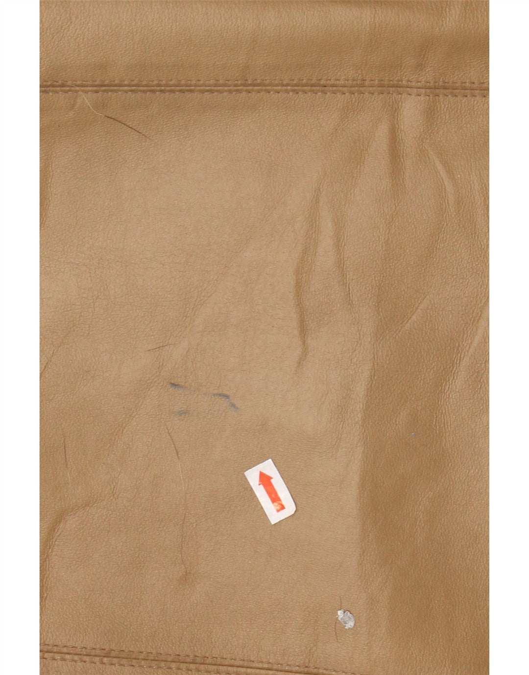 VINTAGE ženski preveliki kožni kaput s kapuljačom IT 46, velika smeđa koža