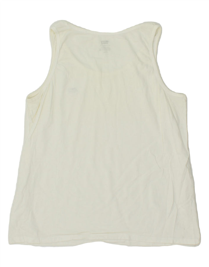 LEVI'S Womens Vest Top UK 12 Medium White Cotton Vintage Levi's and Second-Hand Levi's from Messina Hembry 