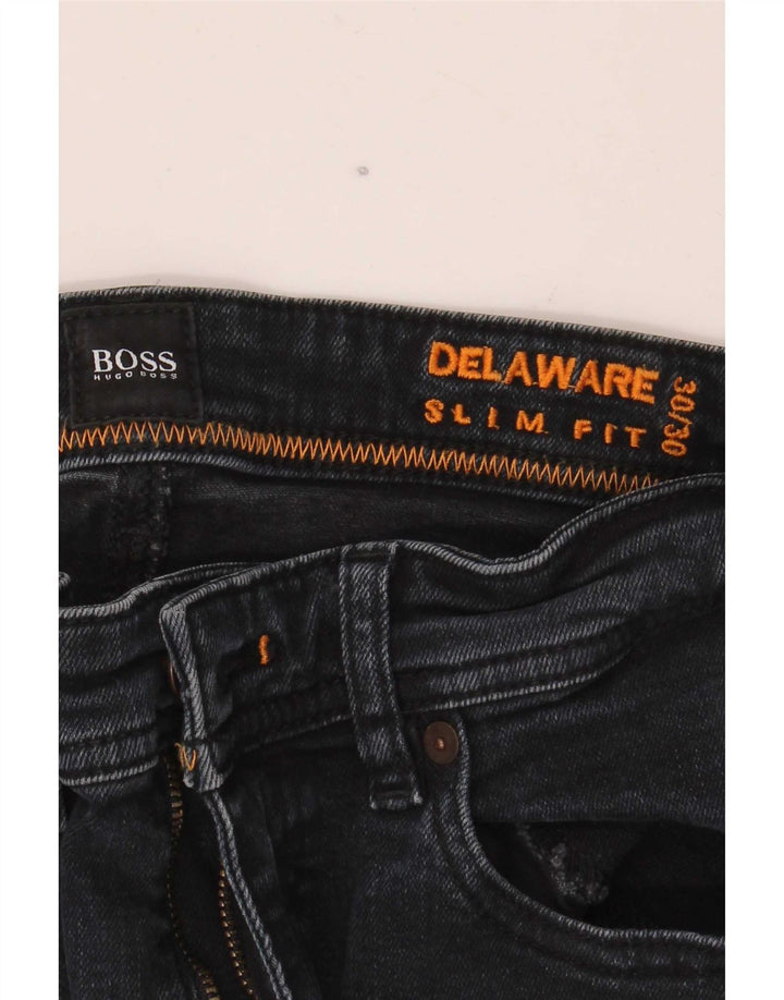 Muške uske traperice Hugo Boss Delaware W30 L30 crne