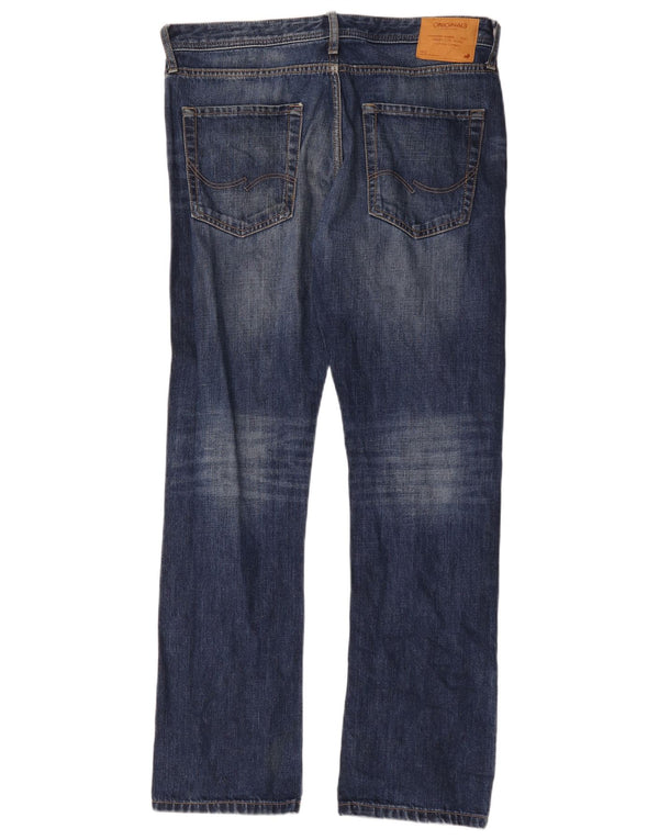 Jack & Jones Mens Clark Regular Fit Straight Jeans W34 L34 Plavi pamuk